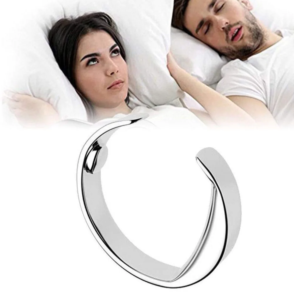 Easy boost Anti snoring titanium Magnetic alloy ring reflexology treatment device against cord stop bruxism | Красота и здоровье