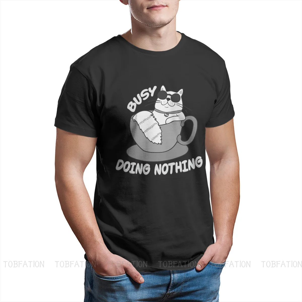 Занят ничего не мем Для мужчин футболка без застежки Красивый комплект одежды