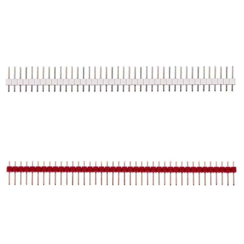 20 полос 2 54 мм 40 штырьков Однорядный штырьковый удлинитель для Arduino DIY - 10 красный и