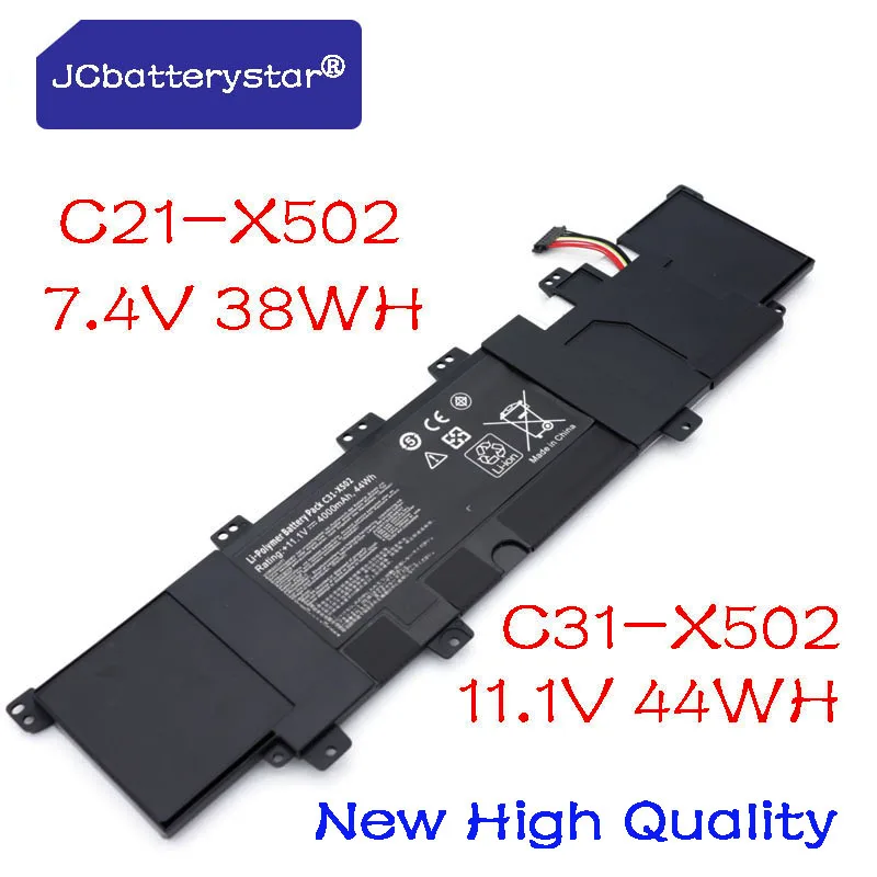 

JCbatterystar New Original C31-X502 Battery For ASUS VivoBook X502 X502c X502ca S500C S500CA PU500C PU500CA 11.1V 44WH C21-X502