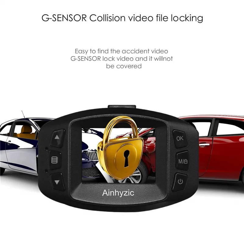 Ainhyzic ADC320 FHD 1080P Автомобильный видеорегистратор с g-сенсором супер ночного видения