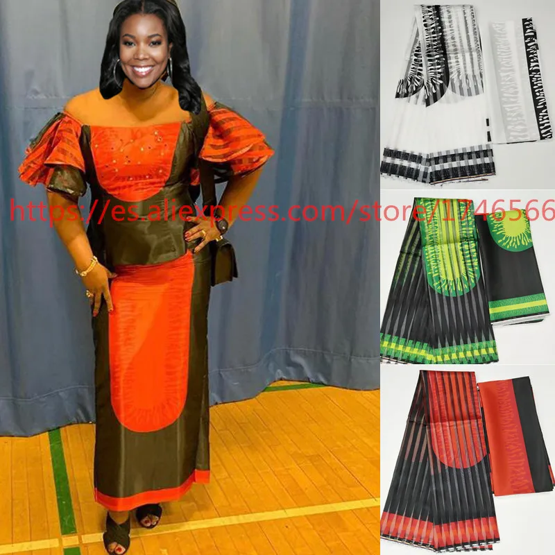 Горячая Распродажа Гана Стиль атласные шелковые ткани с лентой из органзы