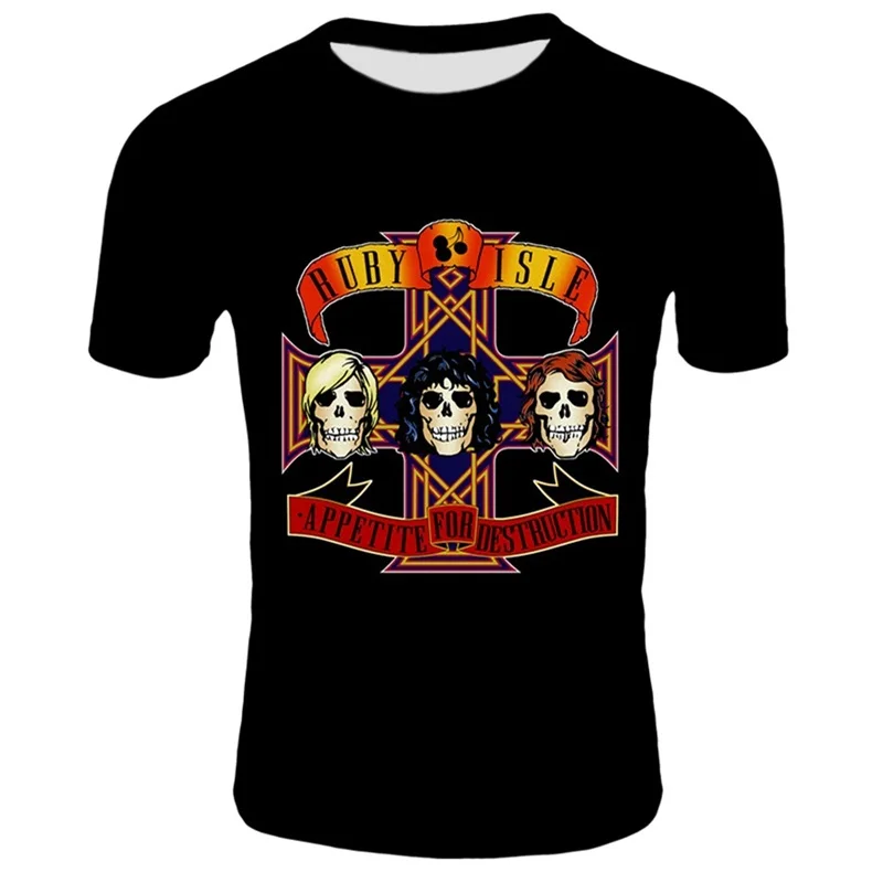 2020 новая одежда Пистолеты и футболки с принтом GUNS N Roses Для мужчин летняя черная