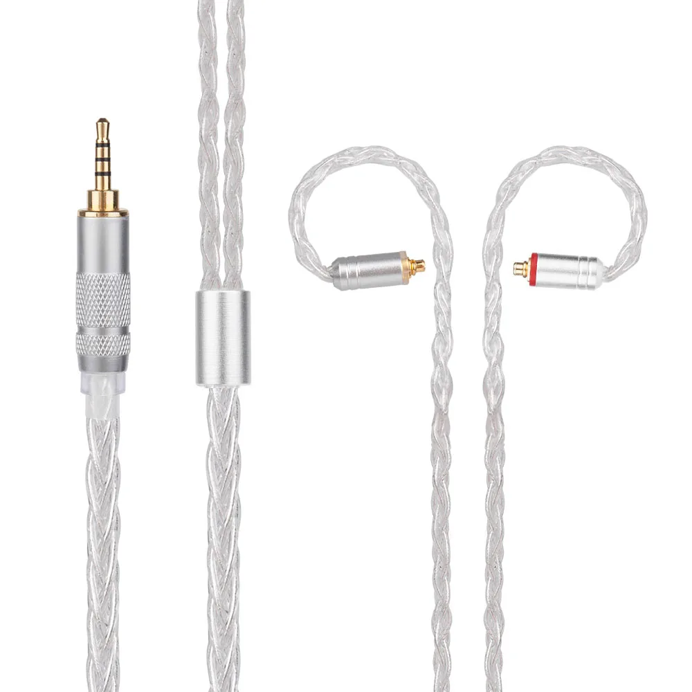 Уравновешенный кабель Yinyoo 7N модернизированные посеребренные наушники 2.5.3 5 4 мм с