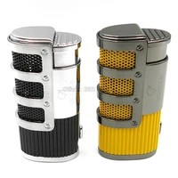 cohiba metal 3 torch jet flame cigar cigarette lighter butane gas fire flame built in punch tobacco lighter smoking tool