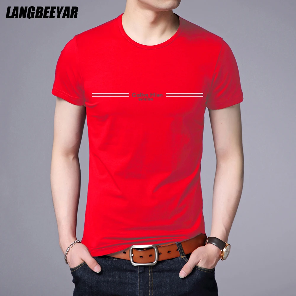 

New Summer Brand Tops 95% Cotton 5% Spandex Plain Round Neck t Shirt For Men Bulk Short Sleeve Casual Fashion Mens Clothes