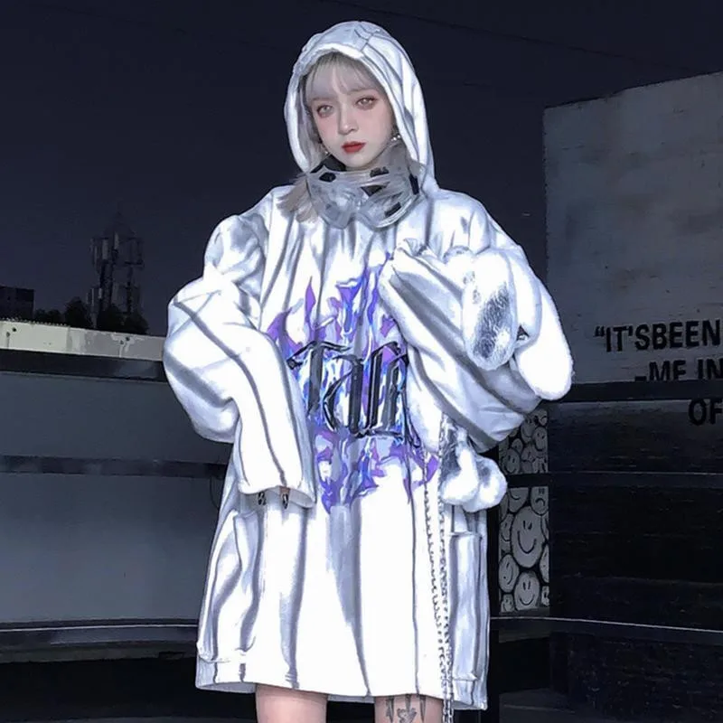 

Streetwear Harajuku Kpop Hip Hop Tops Girls Summer Fashion Party Cool Loose Oversized New Womens Casual High Street Sweatshirts