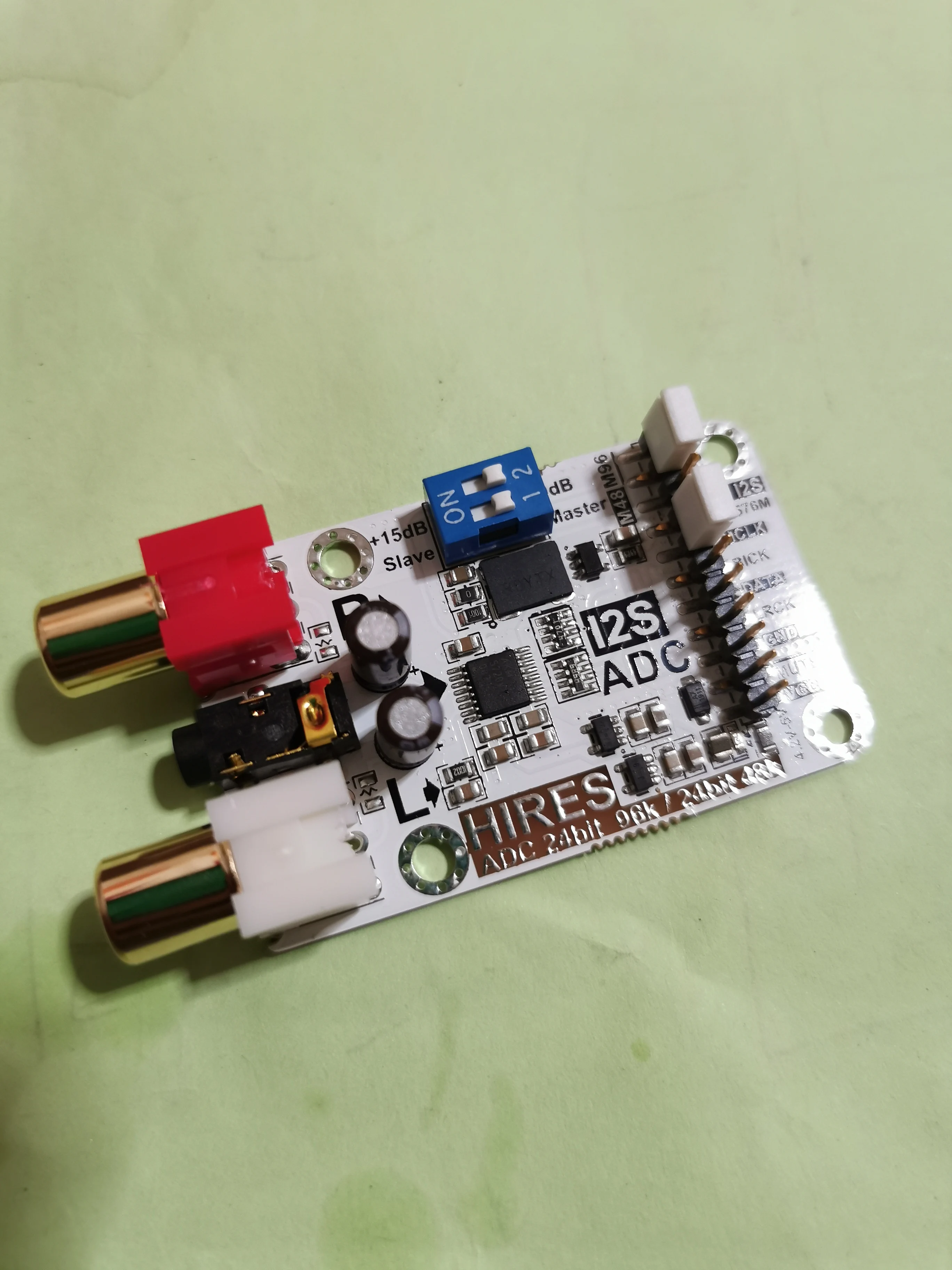 

I2S ADC Lotus line AUX audio to digital audio output can be set up 24bit 48K 96K master and slave
