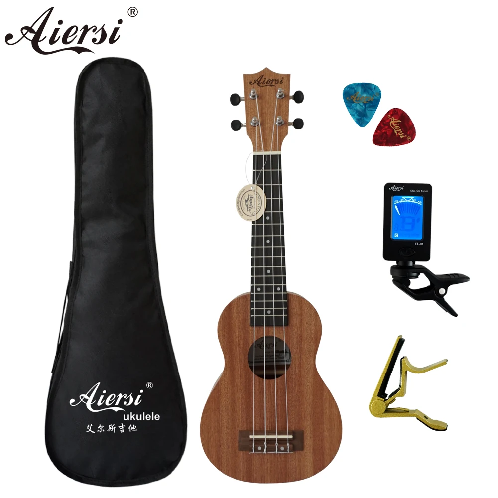 21 дюймов полный набор студенческий цвет ukelele заводская цена красное дерево сопрано Гавайские гитары укулеле - Цвет: 21B full set