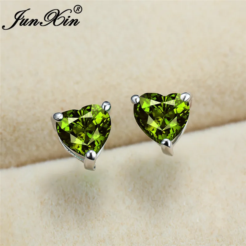 Женские маленькие серьги-гвоздики с кристаллами свадебные серьги белым золотым