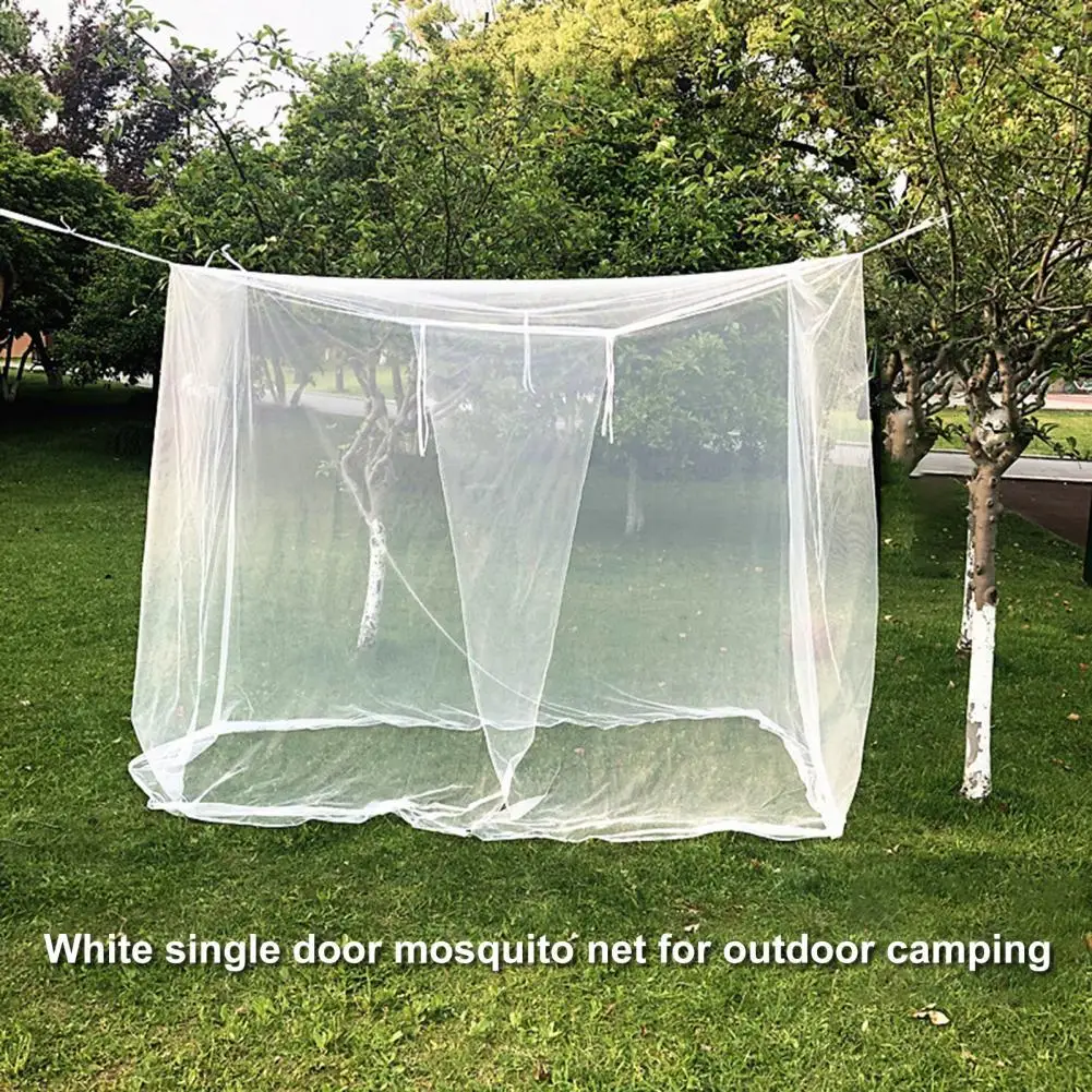 

Square White Mosquito Net Single-door Sleeping Folding Tent for Patio Camping Mosquito Net Outdoor Insect Tent Travel Tools