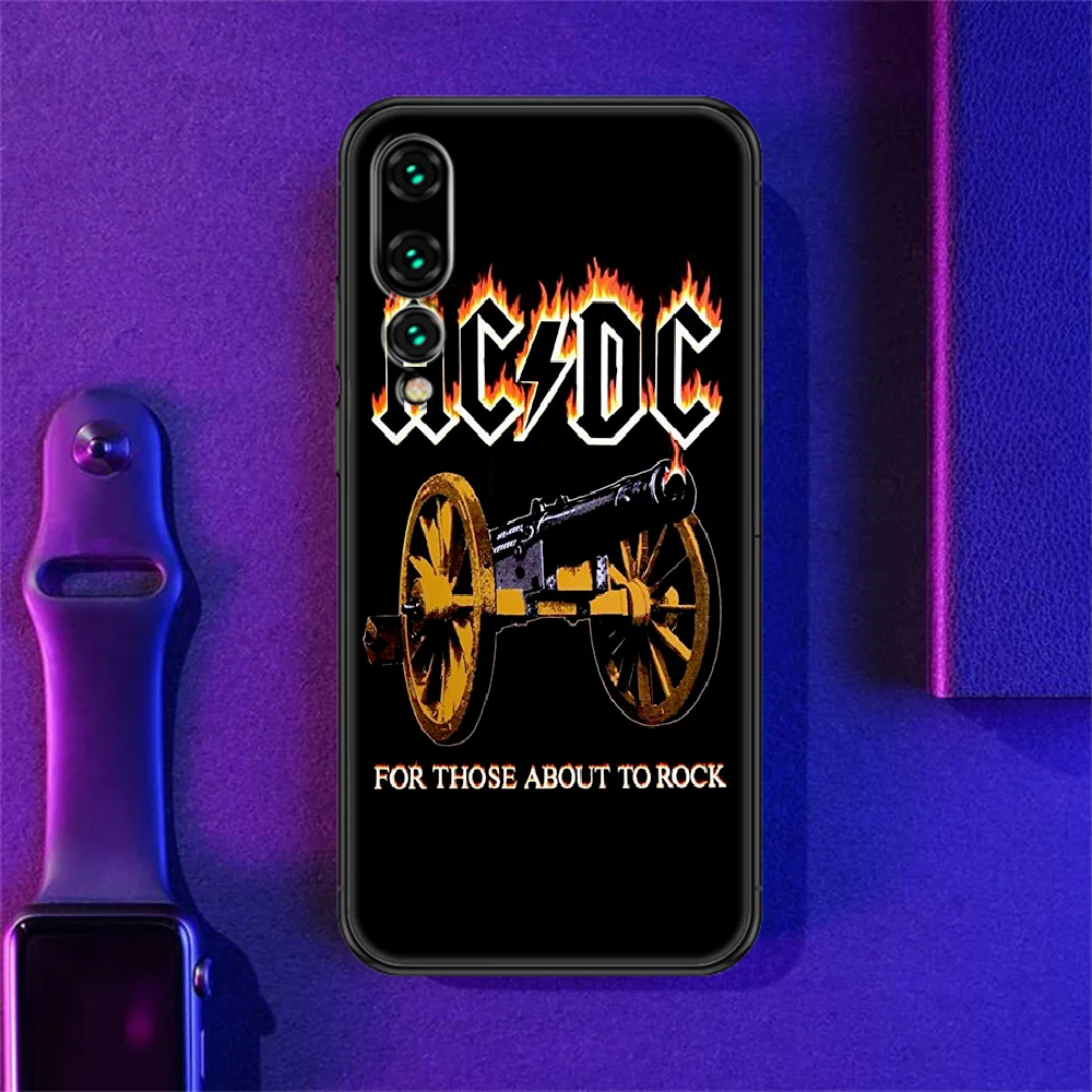 

Ac Rock Band Dc Phone case For Huawei P Mate P10 P20 P30 P40 10 20 Smart Z Pro Lite 2019 black art Etui 3D back luxury