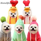 Теплая зимняя одежда для собак, милое пальто для собак с фруктами, толстовки, флисовый костюм для собак, куртка для французского бульдога чихуахуа, фруктовая собака