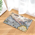 Коврики с принтом карты мира, напольные коврики для кухни и ванной комнаты, индивидуальные, 40x60 см, 50x80 см
