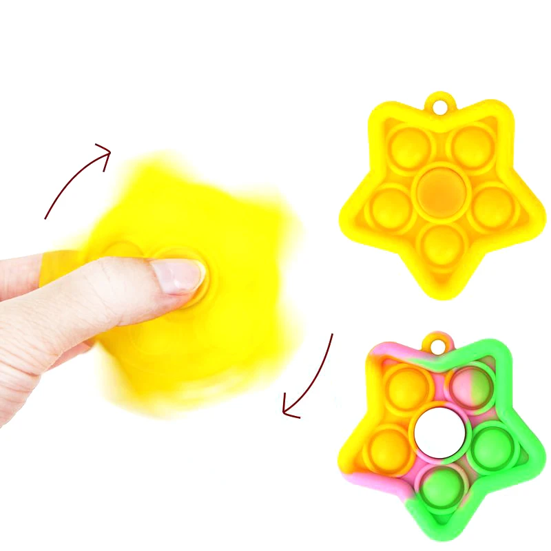 

10 styles of hot push bubble decompression toys fingertip spinning top Fidget toys relieve autism Pop it kids toys