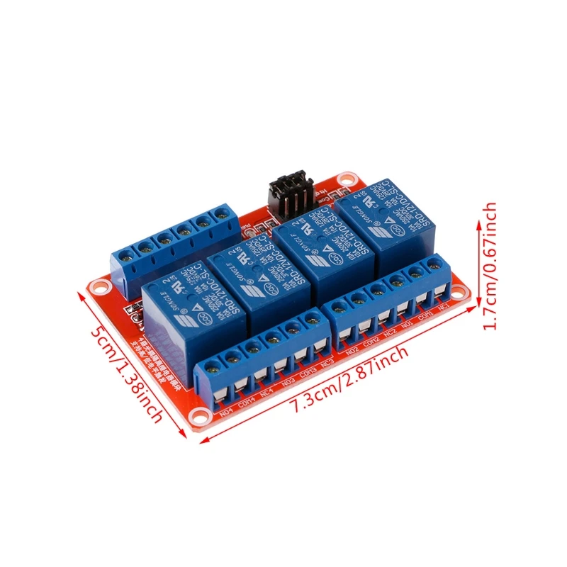 

12V 4-канальный Релейный модуль с Оптрон поддерживает высокий низкий триггер Новый