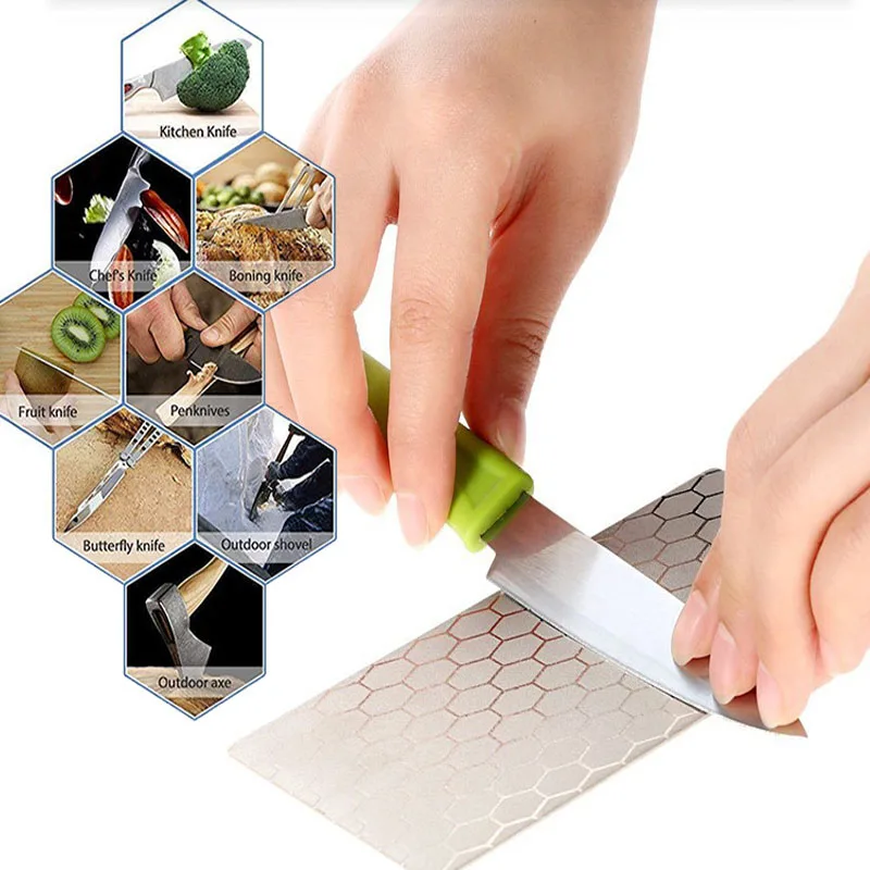 Алмазный точильный камень для ножей ультратонкая точилка 400 # 600 1000 ячеистая