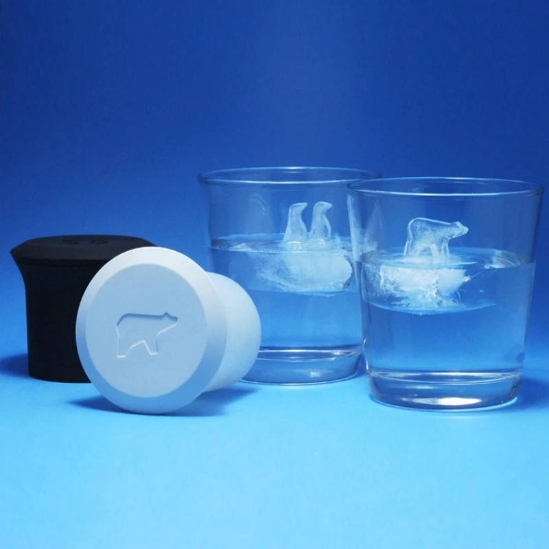 Форма для льда в виде животного силиконовая форма льва и бегемота Экологичная