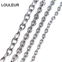 5mlot 3 4 5 6 mm stainless steel o link chain bulk women mens chain necklace bulk link chains for necklace jewelry making