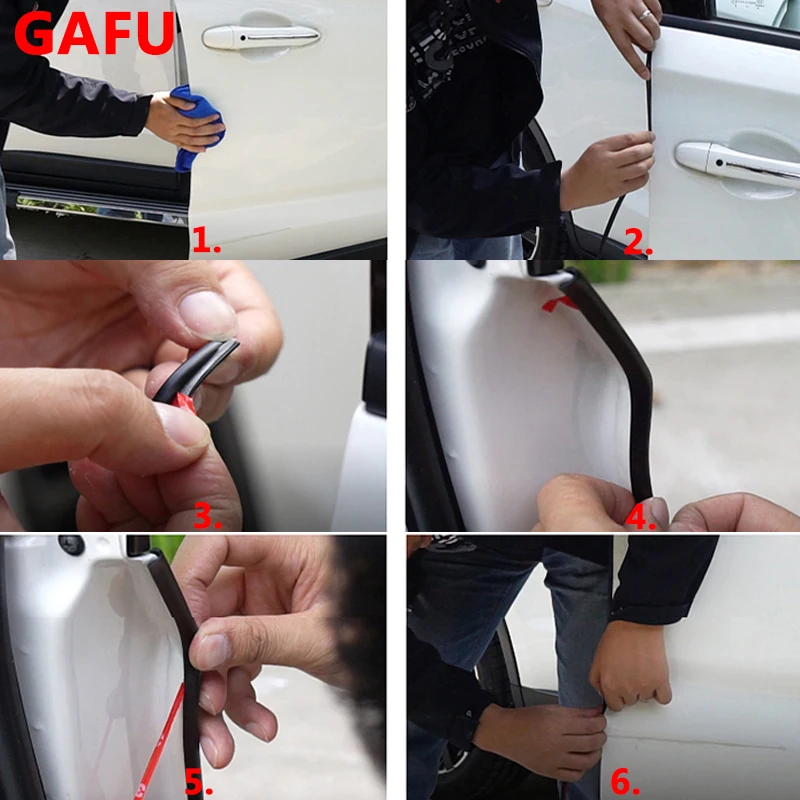 Door Protection Strips Rubber Edge Doors Moldings Side Protector Sticker For Renault Captur 2015 2020 2021 2022 Accessories | Автомобили и