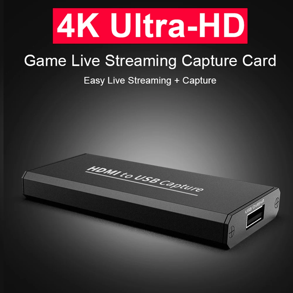 

Video Capture Card USB 2.0 HDMI 4K 1080P Video Capture Device HDMI to USB Dongle Game Live Streaming Stream Broadcast for PC PS4