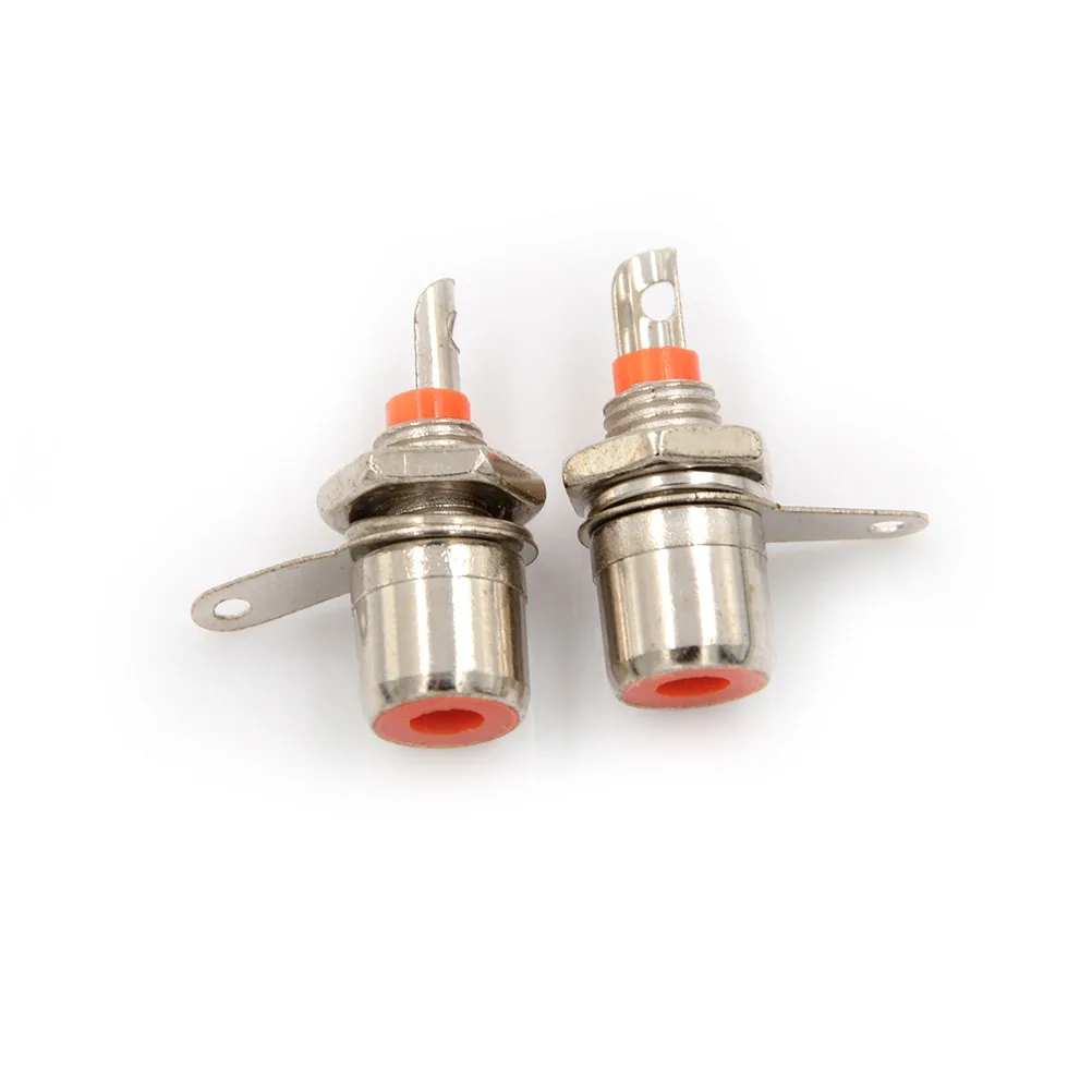 4Pcs Balck+Red Professional RCA Chassis Panel Mount Jack Plug Socket Connectors Grade Audio | Обустройство дома