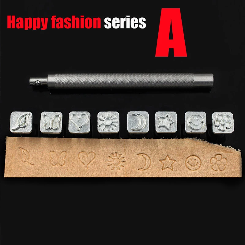 Happy fashion series 32 стиля металла кожа резьба инструмент печати Сделай сам вручную для кожи ремесло штампы художественный узор кожа штамповки Инструменты для печати - Цвет: Happy fashion series