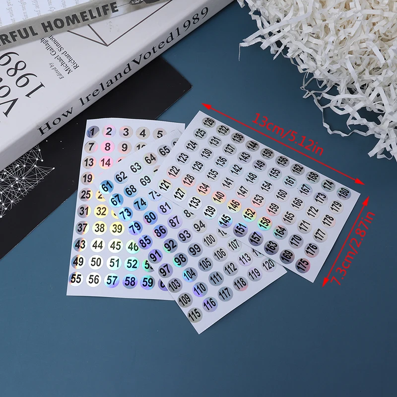 

Number Sticker Label For Nail Polish Color Gel Varnish 1-60/ 61-120/ 121-180 Marking Numbering Manicure Tool