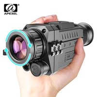 apexel infrared digital night vision monoculars device ir telescope zoom lens for hunting surveillance military rechargeable