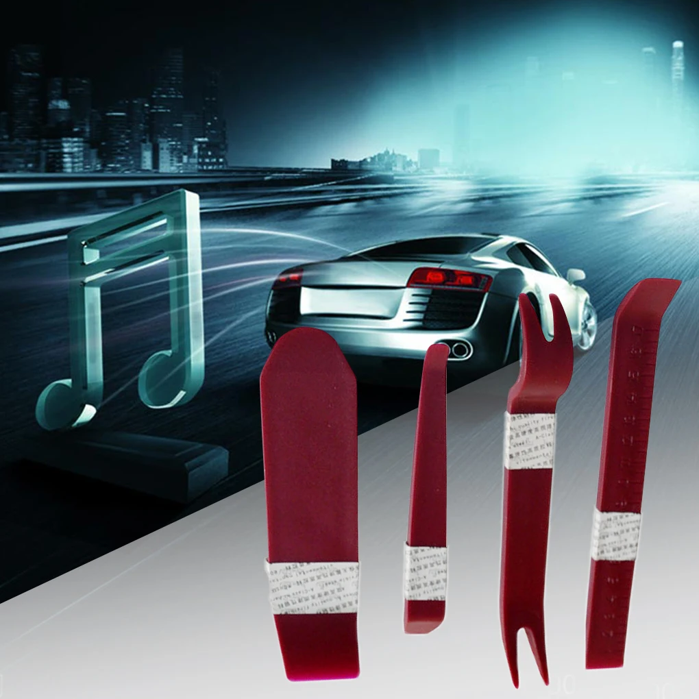 

4 pcs Instruments Interior Panel Removal Tools Car Audio Disassembly Plane Removal Tool Kit