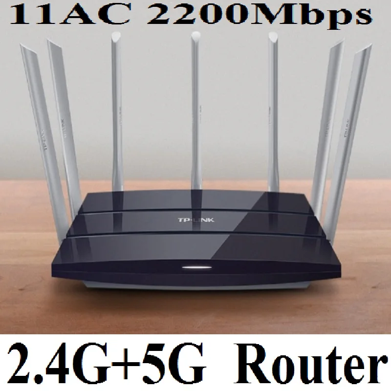 Китайская прошивка, 7 внешних антенн TP-LINK беспроводной маршрутизатор Turbo 802.11AC 2200 Мбит/с двухдиапазонный гигабитный AC2200 огромный 5G+ 2,4G WiFi