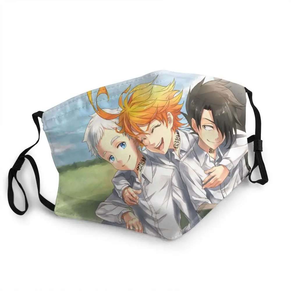 

Fashion Anime The Promised Neverland Face Mask Emma Norman Ray Manga Anti Haze Dust Protection Cover Respirator Mouth Muffle