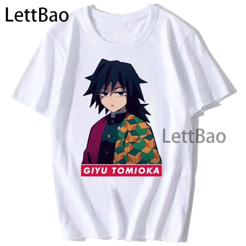 

Kimetsu No Yaiba, Мужская одежда для убийц демонов, Высококачественная модная аниме футболка с круглым вырезом и коротким рукавом для мужчин и женщ...