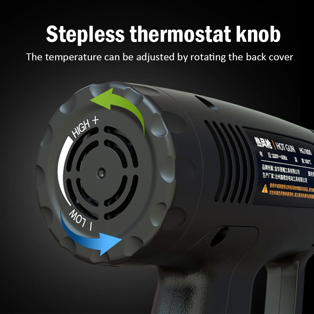 Небольшая электродрель Hilda 2000 Вт Тепловая пушка Регулируемая Температура