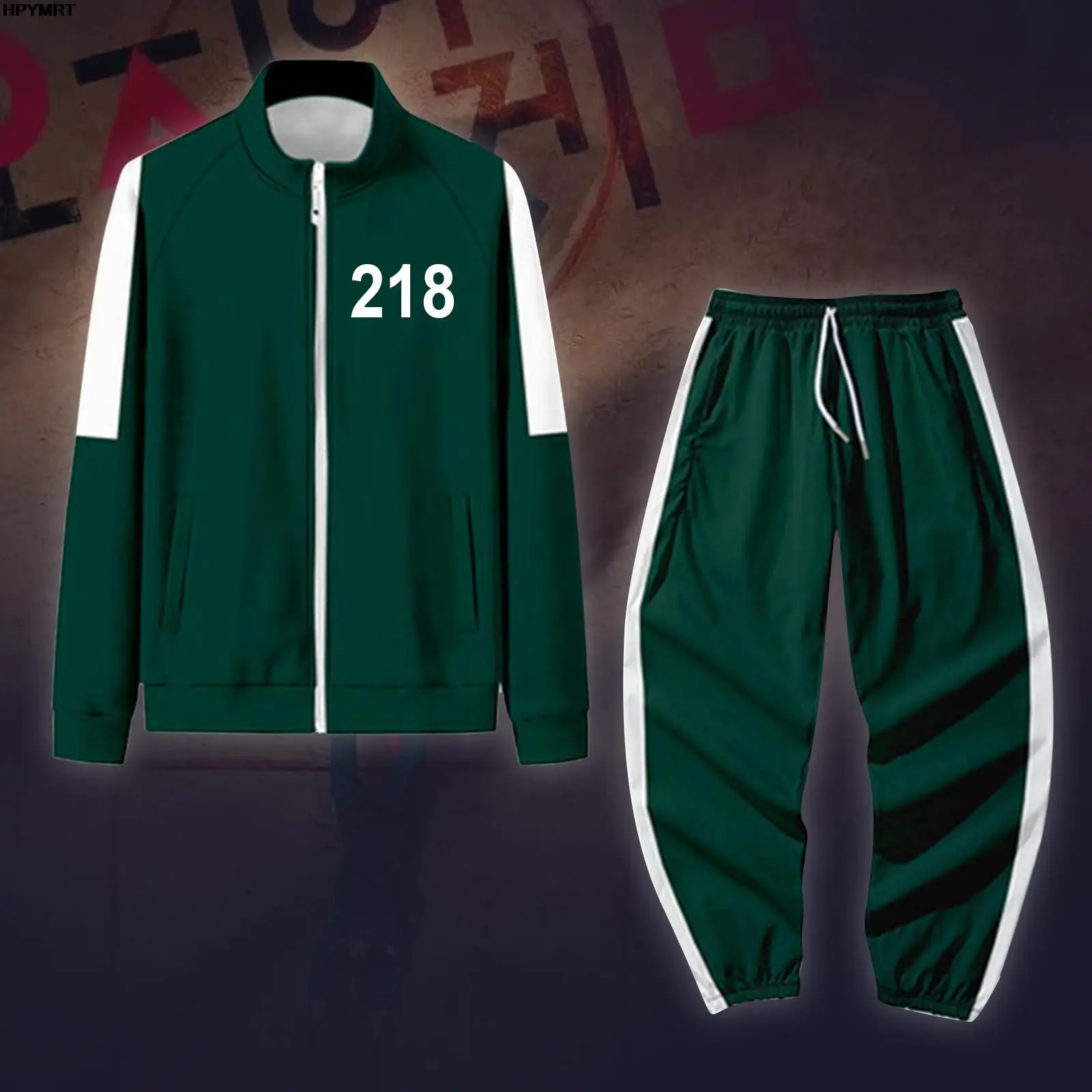 

Korean Squid Game Cosplay Costume Women's Jacket Plus Size Sportswear 456 National Tide 218 Autumn Sweater Round Six Casual 2021