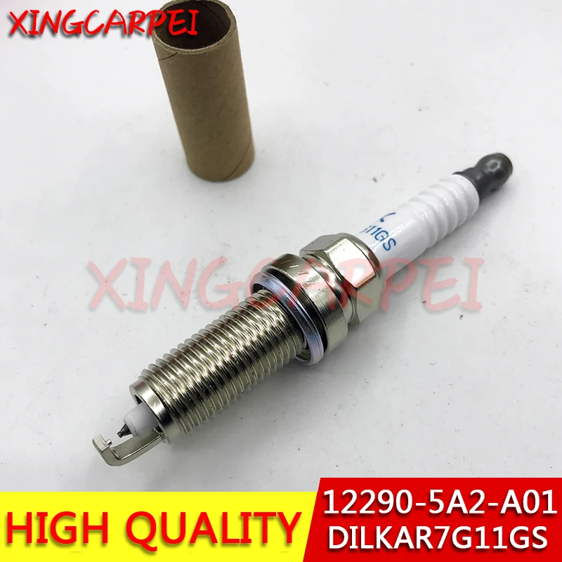 Hot 4 шт./лот двойная иридиевая Свеча зажигания 12290 5A2 A01 DILKAR7G11GS Подходит для Honda Accord