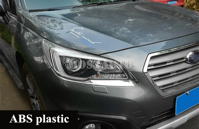 For Subaru Outback ABS Chrome Front Headlight Eyebrow Trim Cover 2015-2018 2pcs Car Accessories Interior Decor | Автомобили и