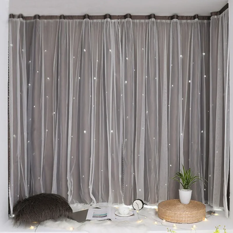 1шт. Занавеска с разделительной нитью в стиле принцессы, защищенная от шума и света, для окна, украшение для спальни в стиле Фэн-шуй F8394