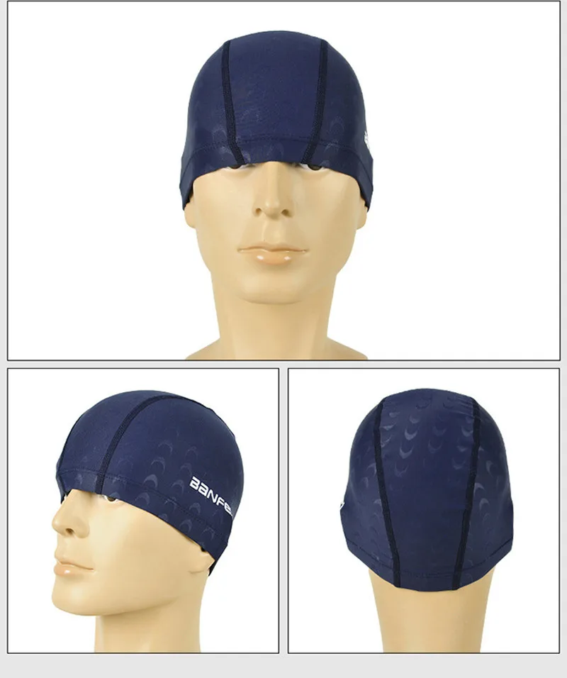 

Ban Fei Imitation Shark Skin Adult Swimming Cap High Elastic Waterproof Cloth Swimming Cap Swimming Competition Training