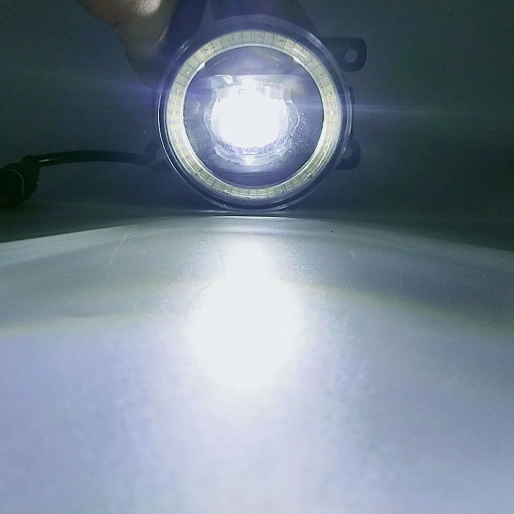 Автомобильные светодиодсветодиодный Противотуманные фары Angel Eye дневные
