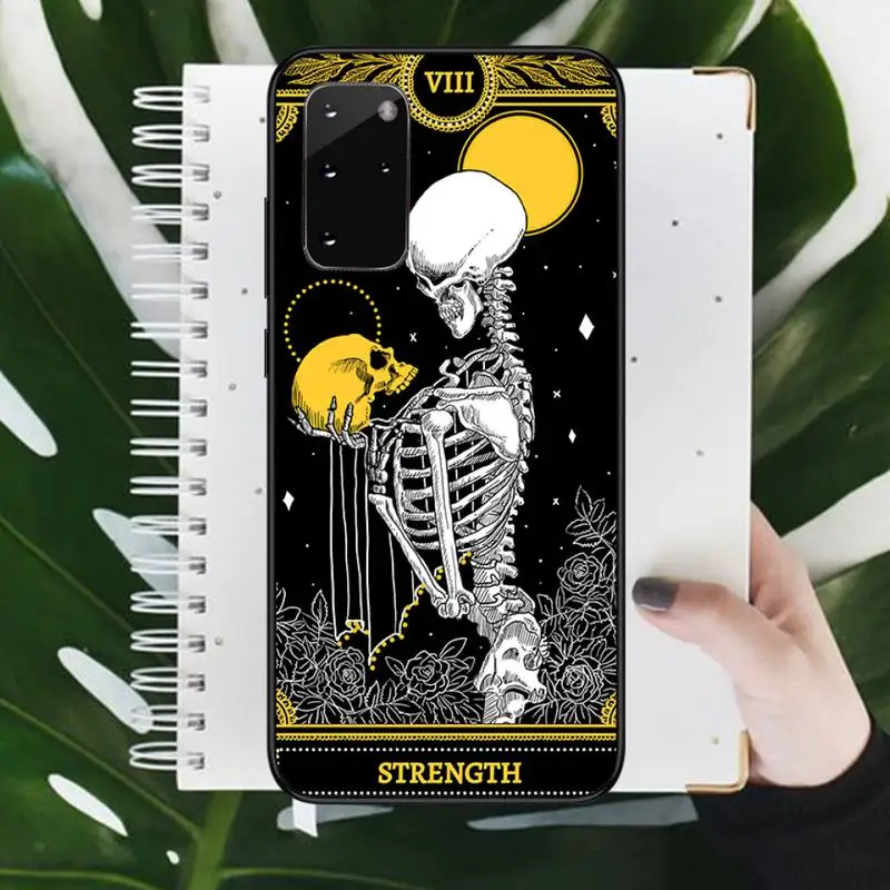 

skull Tarot art pattern Phone Cases For Samsung galaxy S 9 10 20 A 10 21 30 31 40 50 51 71 s note 20 j 4 2018 plus Luxury brand