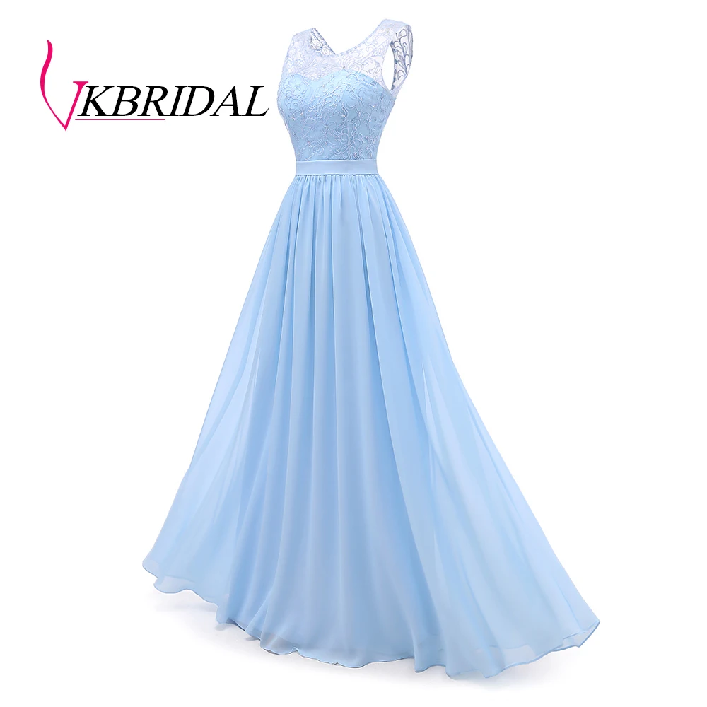 Женское шифоновое платье Vkbridal длинное для невесты с бисером выпускного вечера 2019