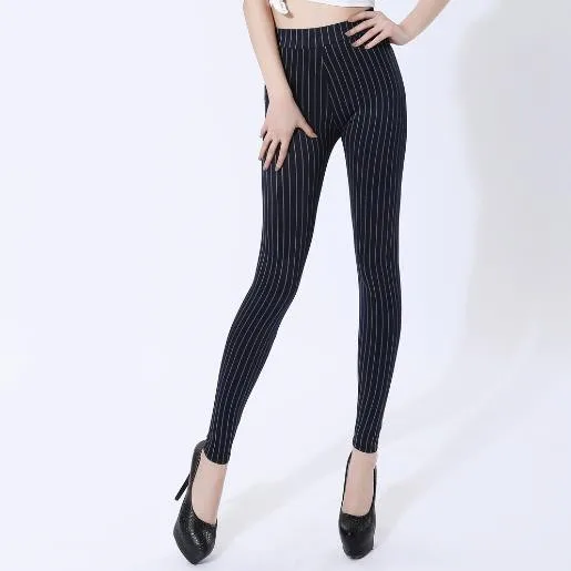 Капри женские штаны 2020 винтажные полосатые брюки размера плюс 4XL 5XL черные с