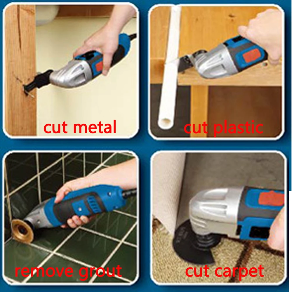 Электрический Осциллирующий многофункциональный инструмент POLIWELL 300 Вт 220 В 6