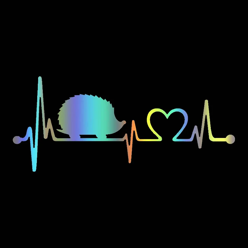 наклейки на авто Ежик Сердцебиение Мост жизни  водонепроницаемые наклейки на машину наклейка для авто автонаклейка стикер этикеты винила наклейки стайлинга автомобилей украшения на бампере автомобиля заднее стекло