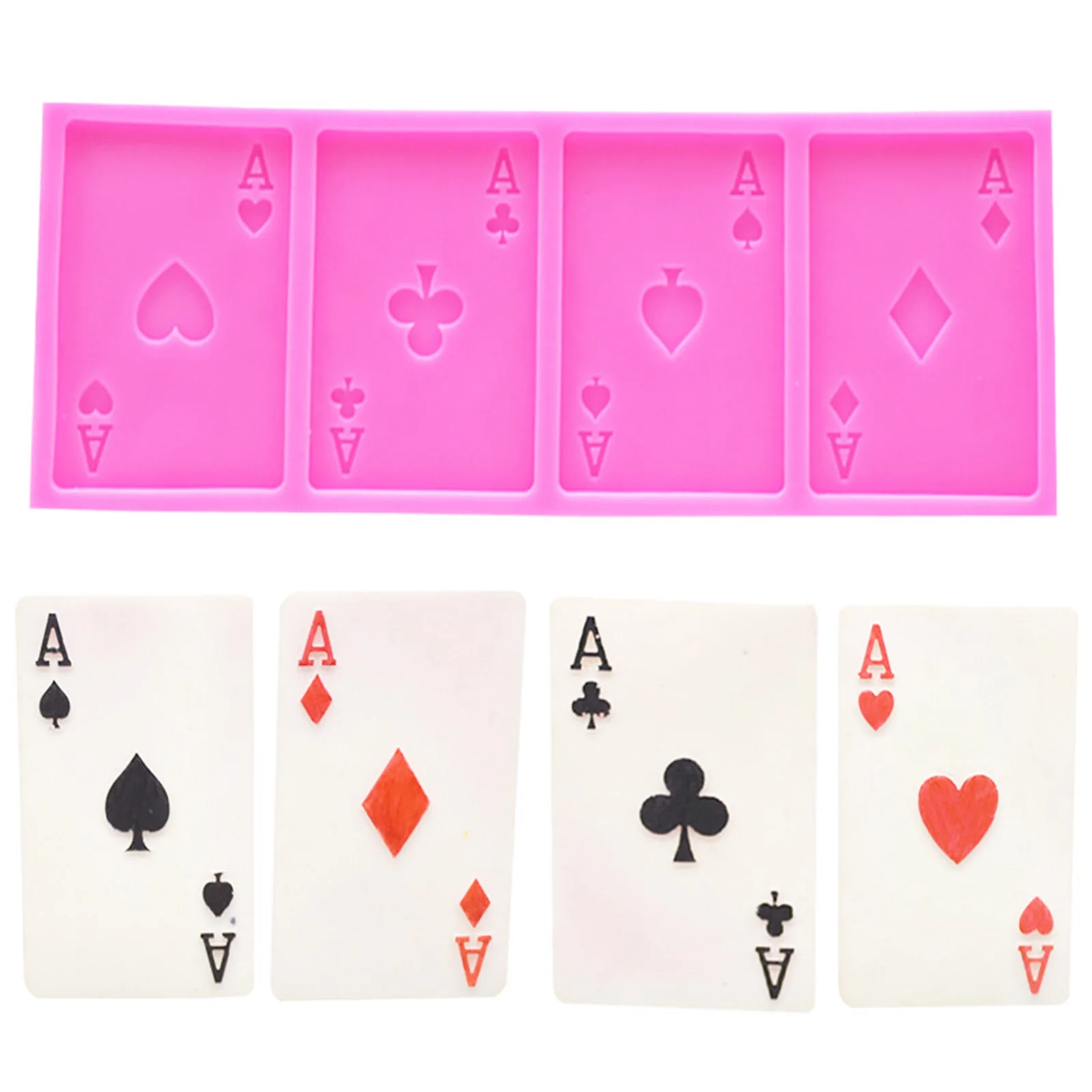 Игральных карт печенья прессформы торта покер шоколад из силиконовой формы