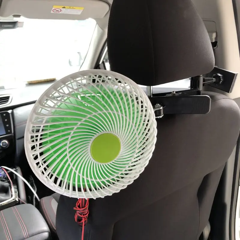 

12V Oscillating Stepless Speed Air Cooling Electric Fan Swing Clip Fan for Car Vehicle Outdoor Home Camping Hiking HCCY