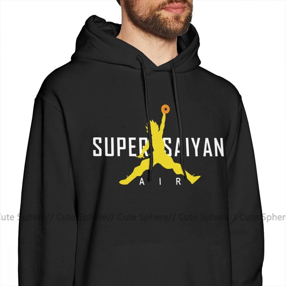 Dragon Ball Z худи Air Super Saiyan классические толстовки Длинные Большой пуловер худи хлопок черный теплый уличная мужская Толстовка