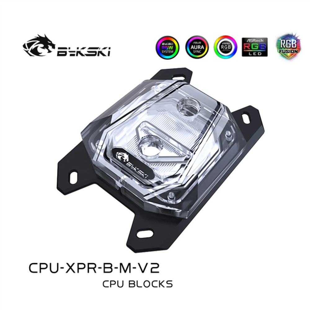 Bykski AMD CPU Water Block Copper Transperant For Ryzen7/5/3 AM4/3+/3/2+/2 FM2+/FM2/FM1 Cooler RGB 12V/5V MOD CPU-XPR-B-M-V2 | Компьютеры