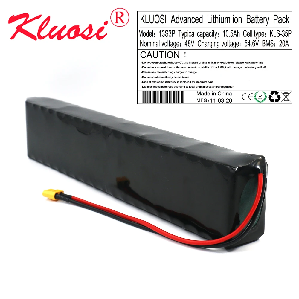 Литиевая аккумуляторная батарея KLUOSI 48 В 54 6 Ач 10 13 s3p 11 750 встроенный 20 А общий порт